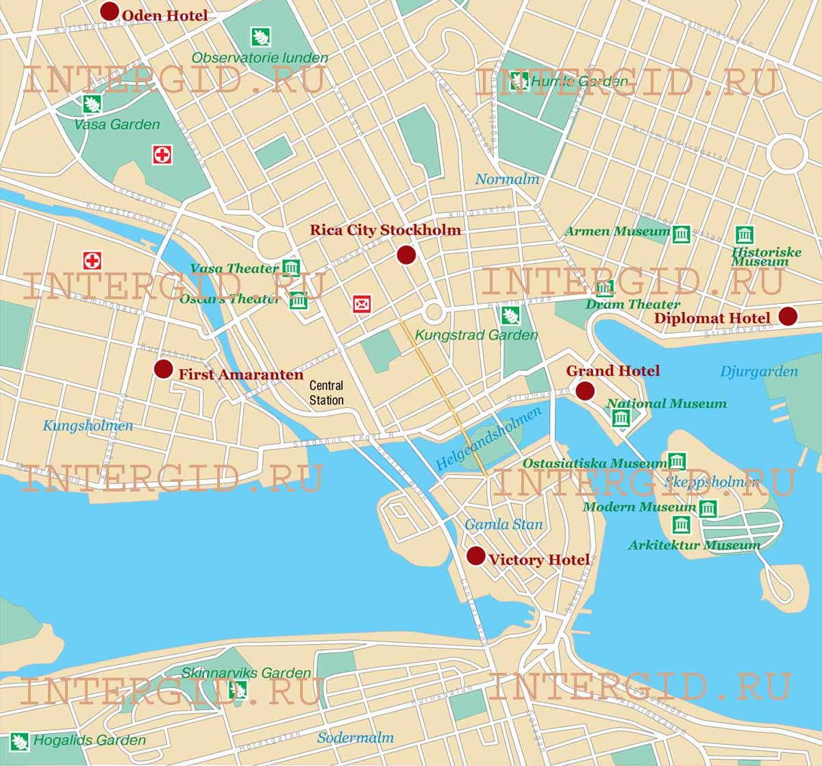 Стокгольм, карта города