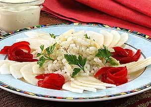 Салат рисовый с овощами